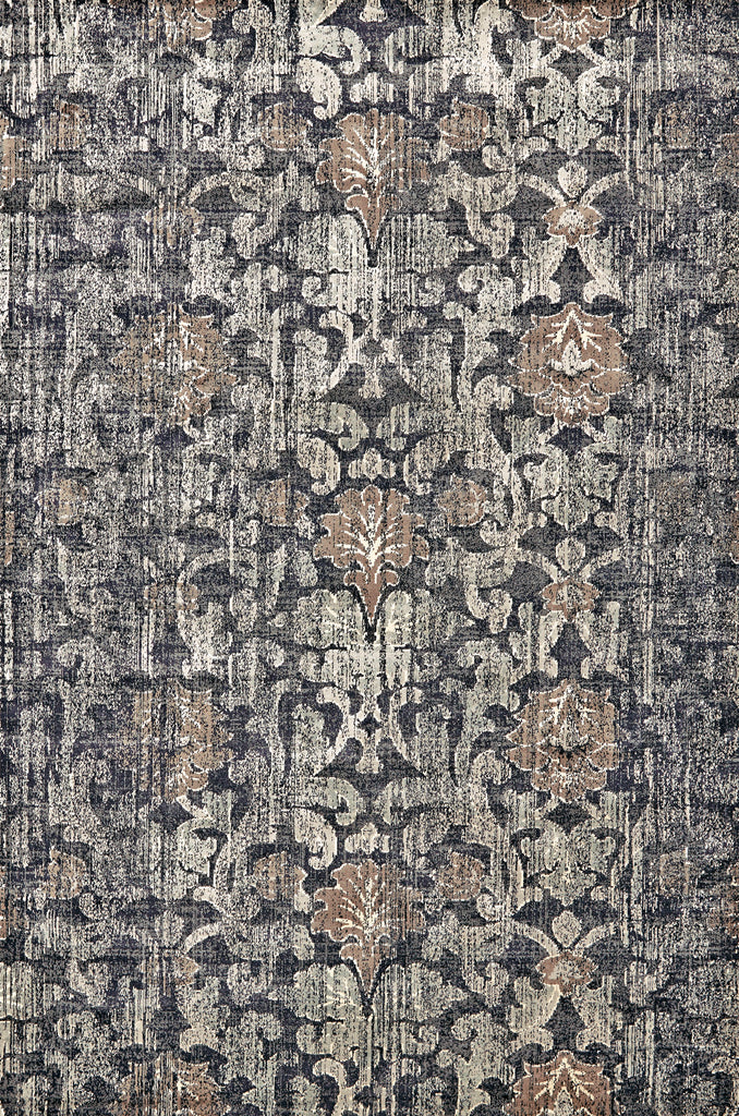 Fiona Transitional Floral Botanical Gray Ivory Taupe Area Rug (5' x 7'6" / Pattern 2)