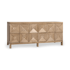 Quadrant 3 Door Sideboard, Washed Walnut