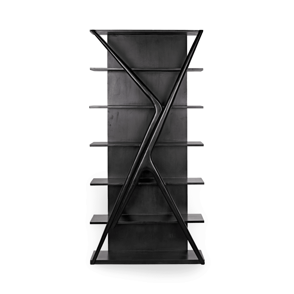 Vetra Bookcase, Hand Rubbed Black