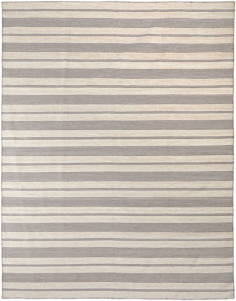 Duprine Transitional Stripes Gray Ivory Area Rug (2' x 3')