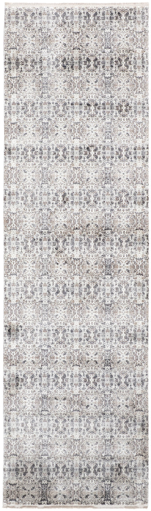 Cadiz Modern Oriental Gray Taupe Ivory Area Rug (3'1" x 10')