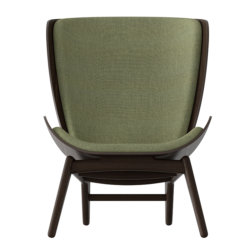 The Reader Lounge Chair, Dark Oak, Spring Green
