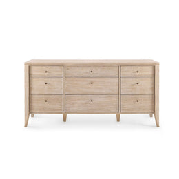 Paola Extra Large 9-Drawer, Bleached Cerused Oak