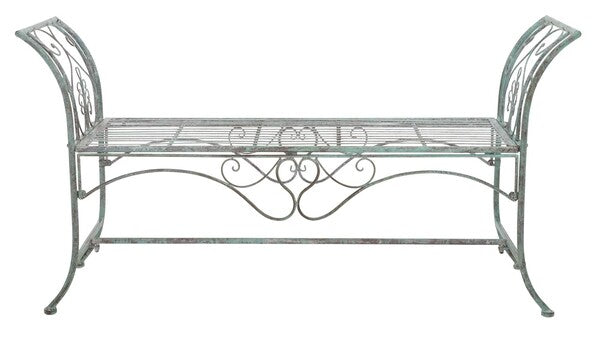 Adina Wrought Iron 51.25 Inch W Outdoor Garden Bench