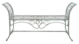 Adina Wrought Iron 51.25 Inch W Outdoor Garden Bench