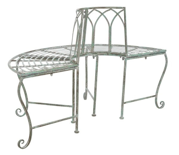 Abia Wrought Iron 50 Inch W Outdoor Tree Bench