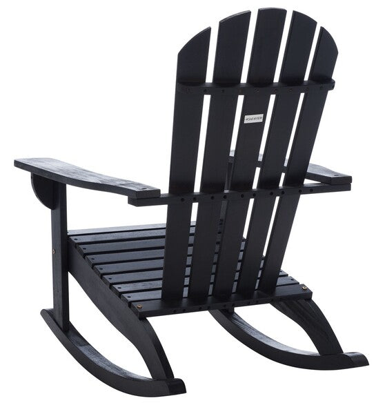 Brizio Adirondack Rocking Chair- Black