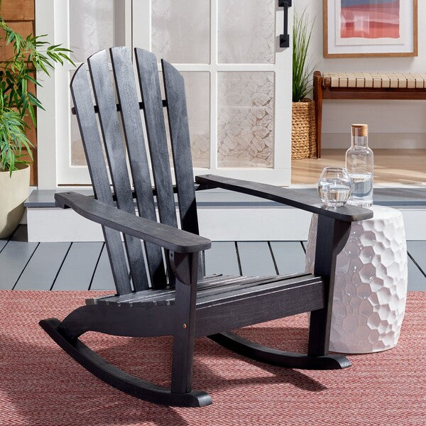 Brizio Adirondack Rocking Chair- Black