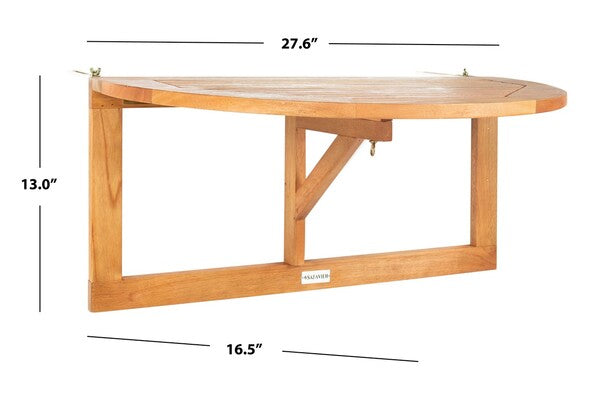 Owens Balcony Hanging Half Table- Natural