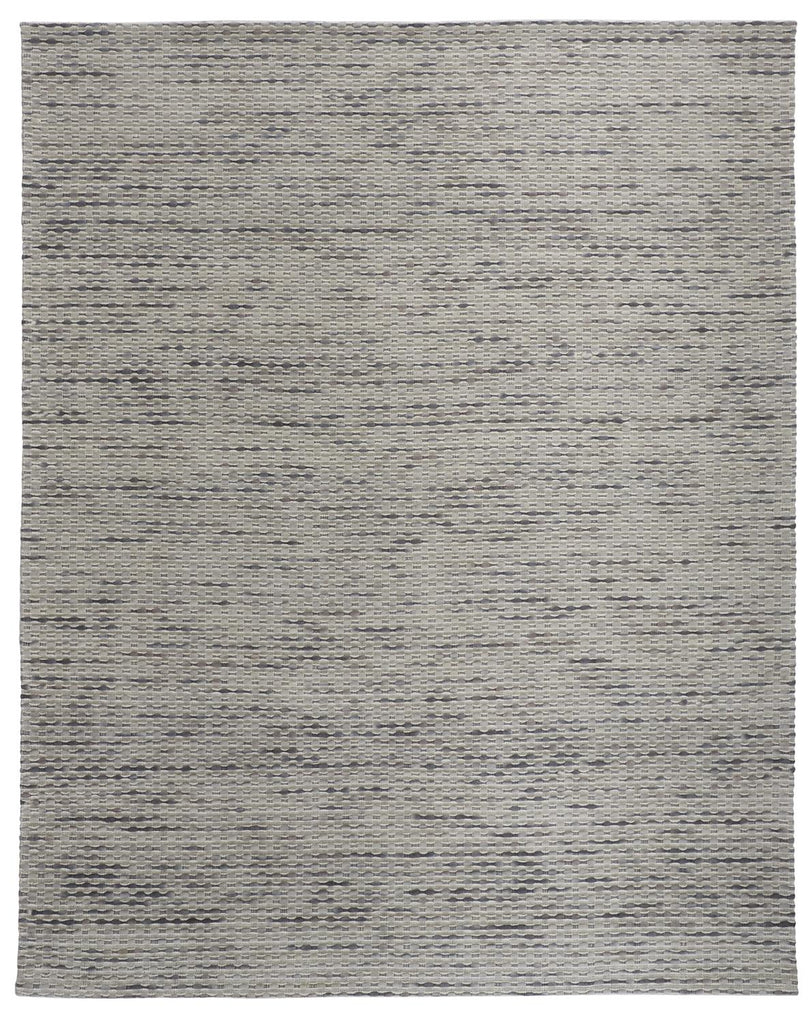 Joss Transitional Solid Ivory Gray Area Rug (4' x 6')