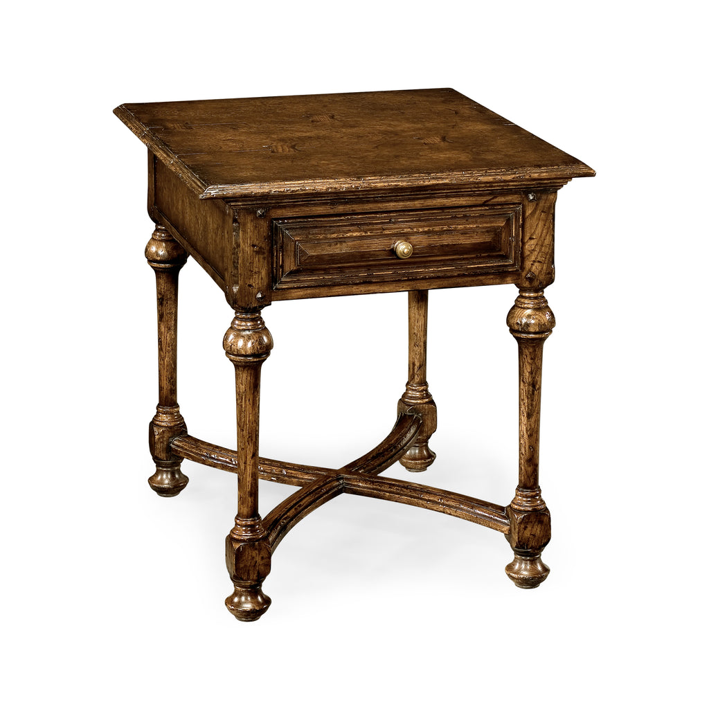 Casual Accents Elizabethan Dark Oak Square Side Table