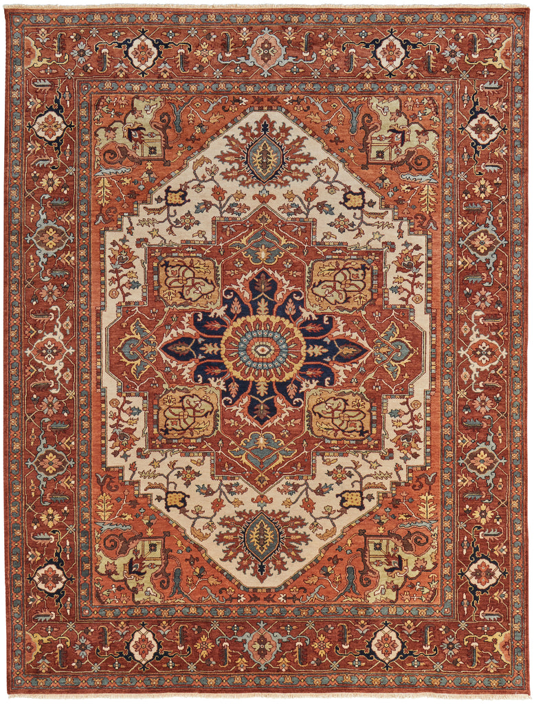 Ralston Traditional Oriental Red Ivory Gray Area Rug (2' x 3')