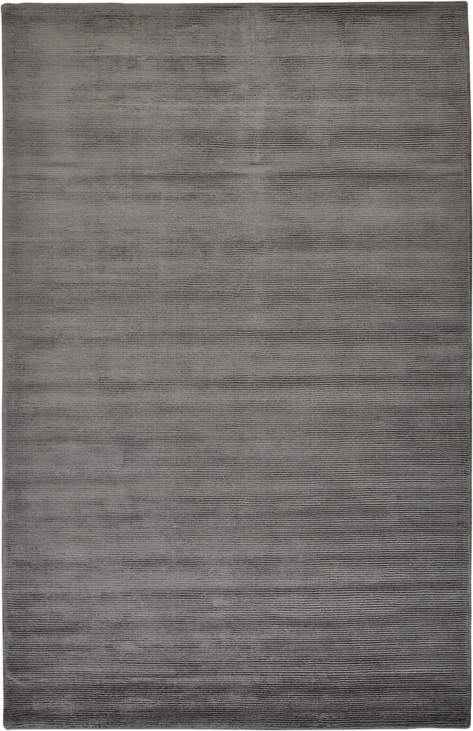 Batisse Modern Solid Gray Black Area Rug (3'6" x 5'6")