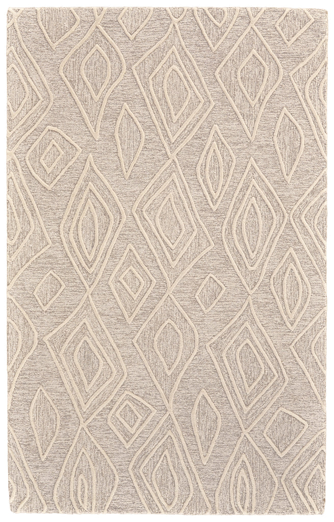 Enzo Transitional Diamond Tan Ivory Area Rug (5' x 8')