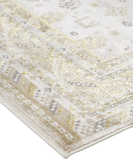 Aura Modern Persian Gold Ivory Area Rug (6'7" x 9'6")