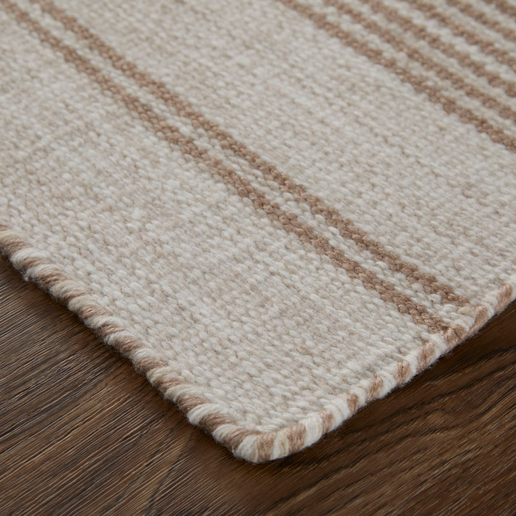 Duprine Transitional Stripes Ivory Taupe Area Rug (5' x 8')