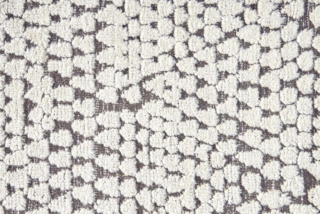 Norah Modern Diamond Ivory Gray Area Rug (9'6" x 13'6")