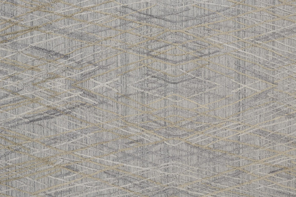 Elias Modern Abstract Gray Ivory Area Rug (8' x 10' / Pattern 1)