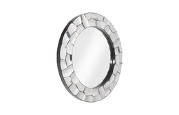 Crazy Cut Mirror, Round, Stainless Steel
