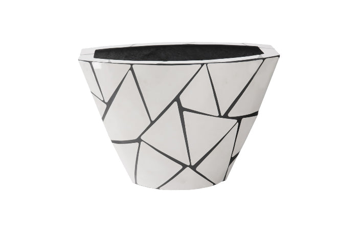 Triangle Crazy Cut Planter, Small, Stainless Steel