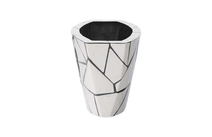 Triangle Crazy Cut Planter, Small, Stainless Steel