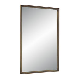 Sandcastle 36" Tall Rectangular Mirror, Antique Brushed Brass