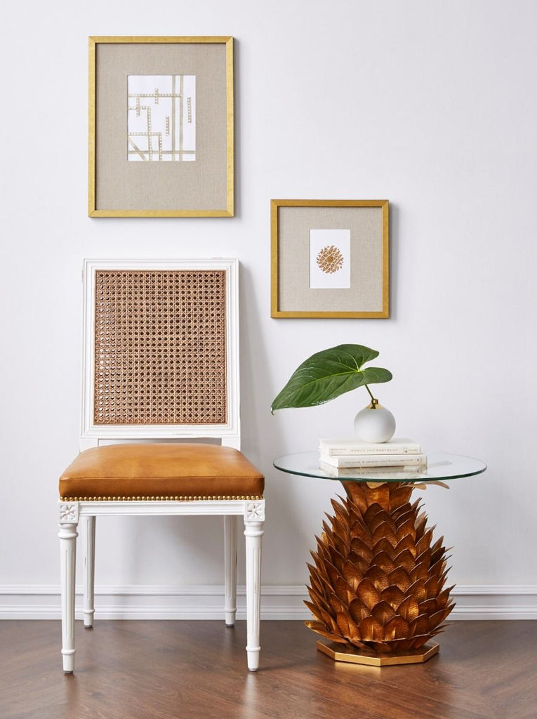Pineapple Side Cocktail Table, Gold