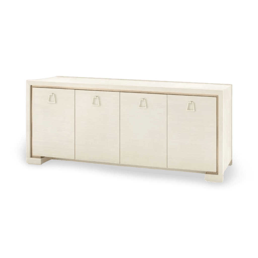 Blake 4-Door Cabinet, Blanched Oak