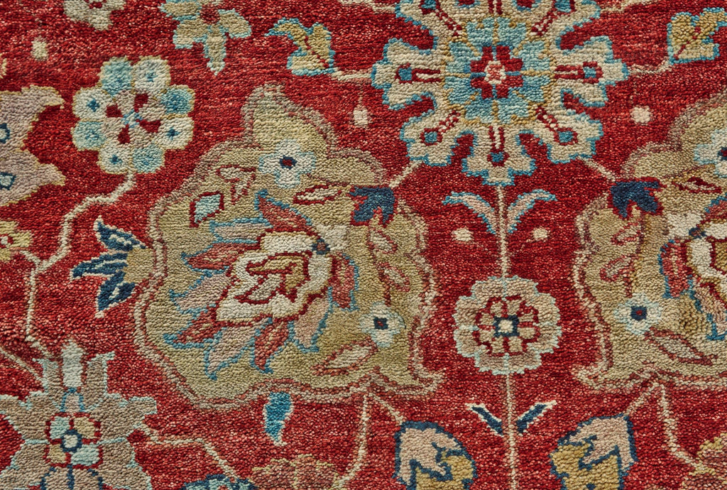 Anoosha Traditional Persian Red Black Blue Area Rug (5'6" x 8'6")