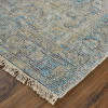 Caldwell Transitional Distressed Blue Gray Tan Area Rug (7'6" x 9'6")