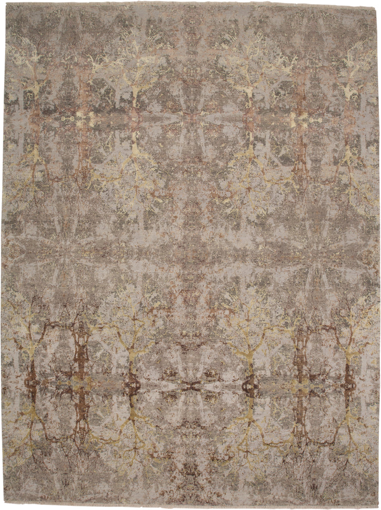 Milson Modern Geometric Brown Tan Area Rug (8'6" x 11'6")