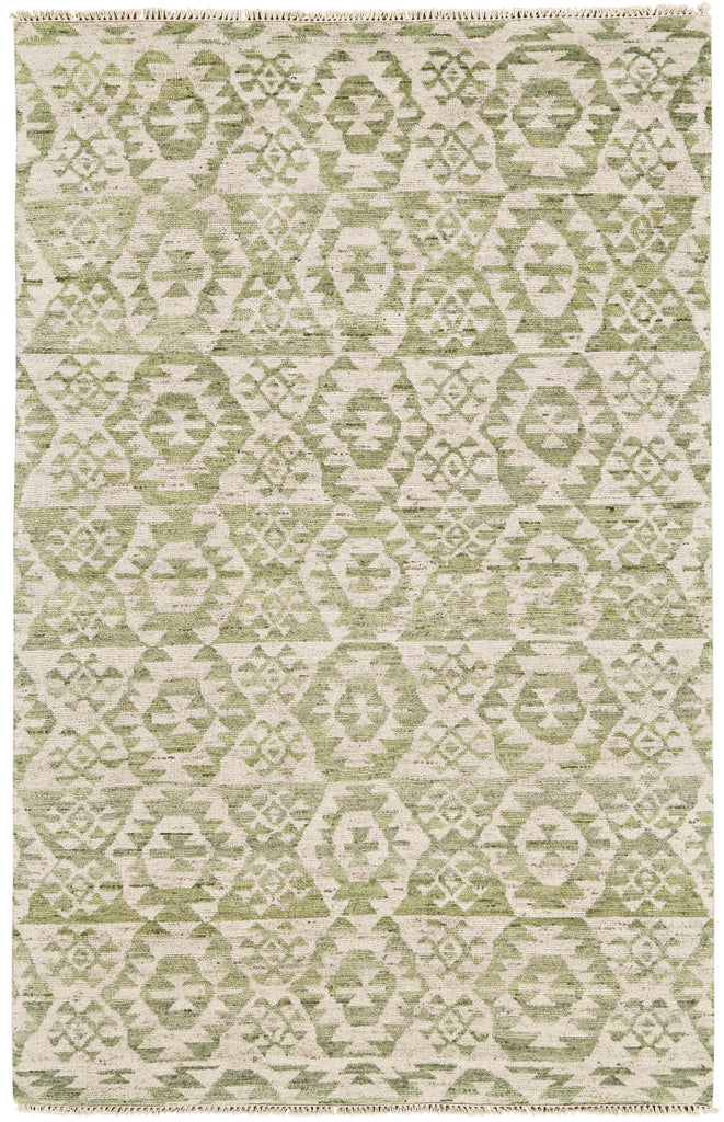 Nizhoni Transitional Southwestern Green Ivory Area Rug (2' x 3')