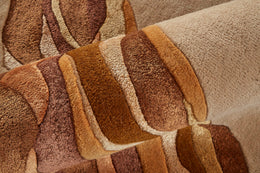 Serrano Transitional Abstract Tan Orange Area Rug (12' x 15')