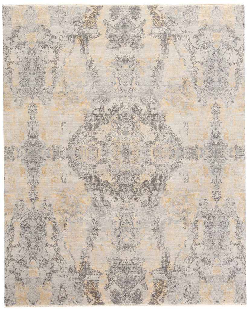 Dalia Modern Damask Tan Gray Taupe Area Rug (2' x 3')