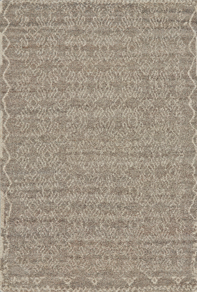 Barbary Modern Abstract Tan Taupe Ivory Area Rug (7'9" x 9'9")