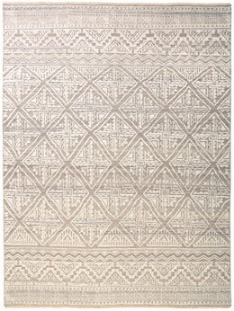 Payton Transitional Diamond Ivory Tan Gray Area Rug (2'6" x 10')