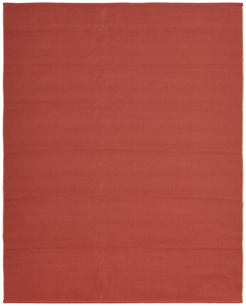 Theo Modern Solid Red Tan Area Rug (2' x 3')