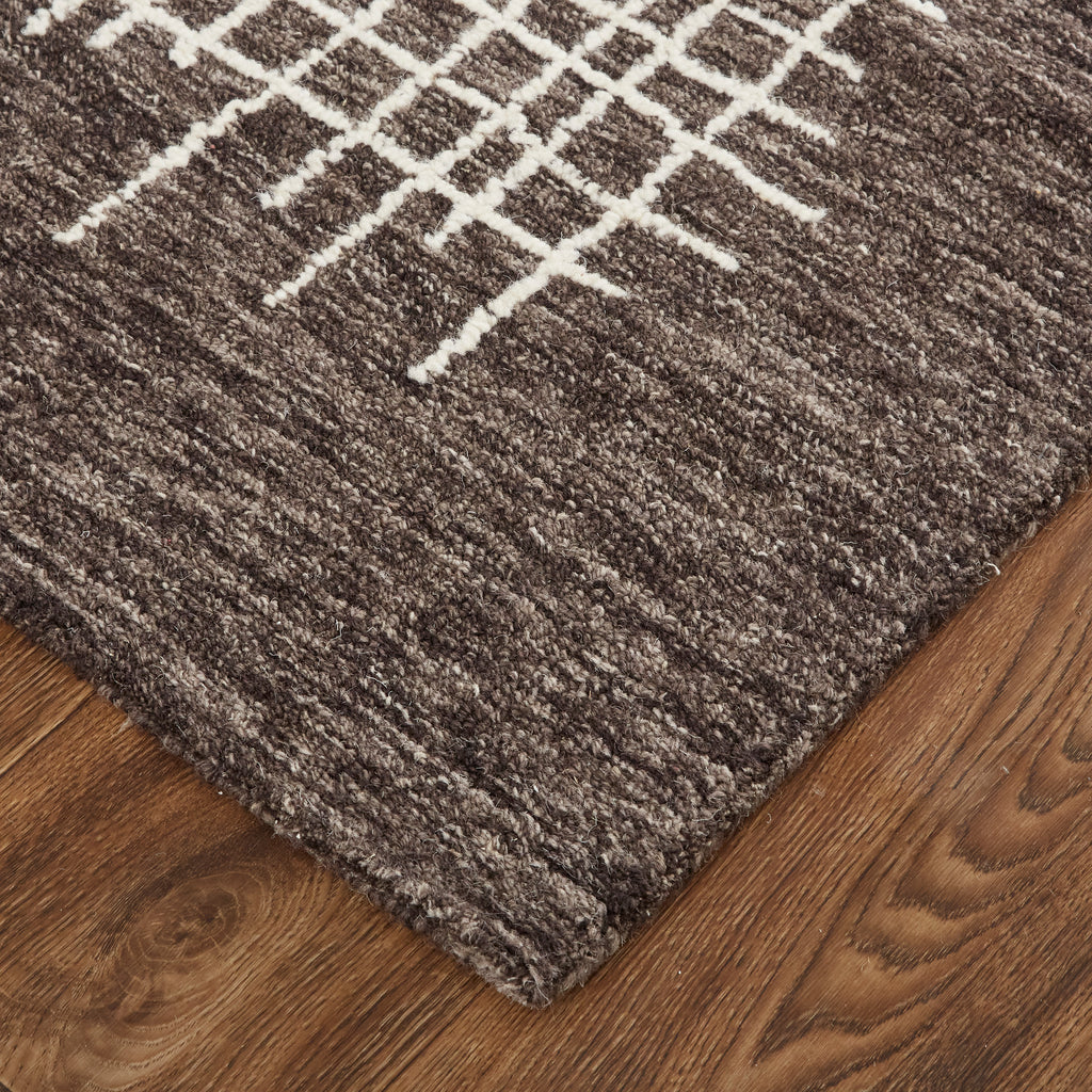 Maddox Transitional Abstract Brown Ivory Area Rug (10' x 14')