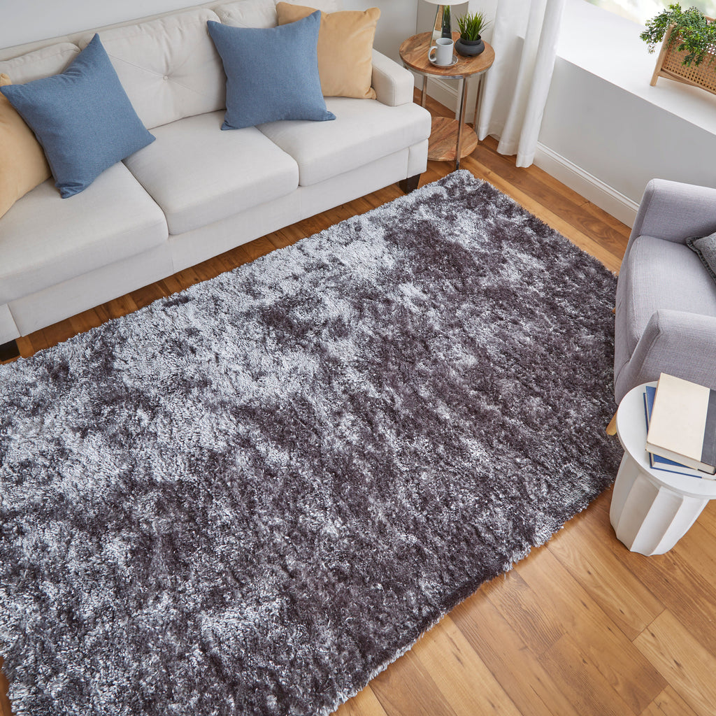 Blunham Modern Solid Gray Area Rug (2'6" x 6')