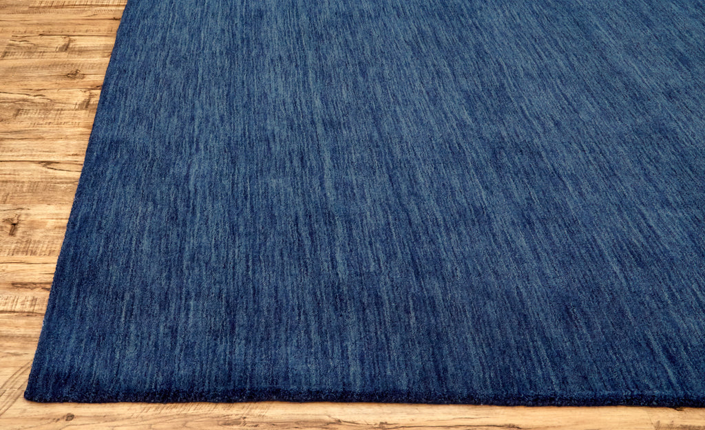 Luna Modern Solid Blue Area Rug (2'6" x 8')