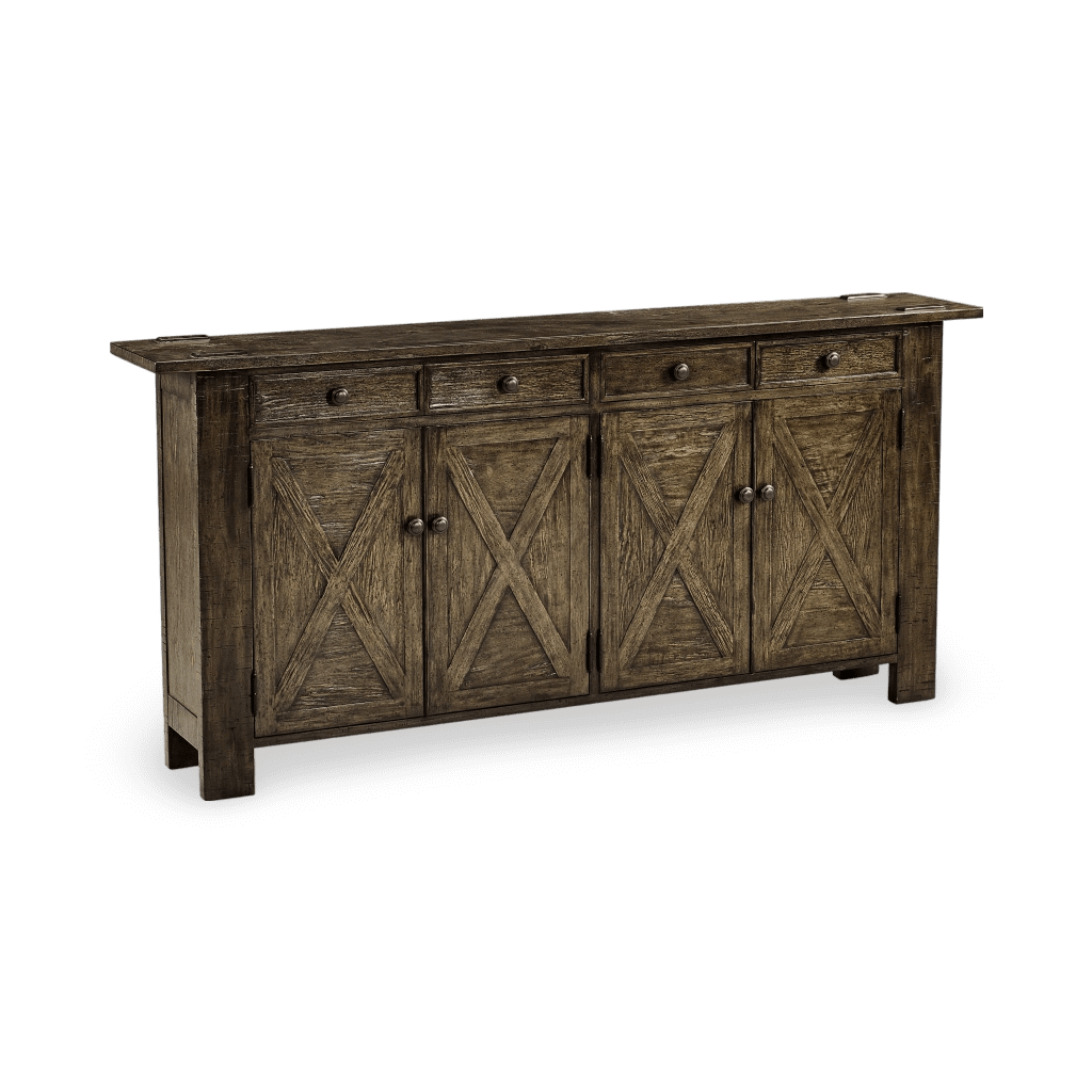 Casual Accents Dark Driftwood Narrow Credenza