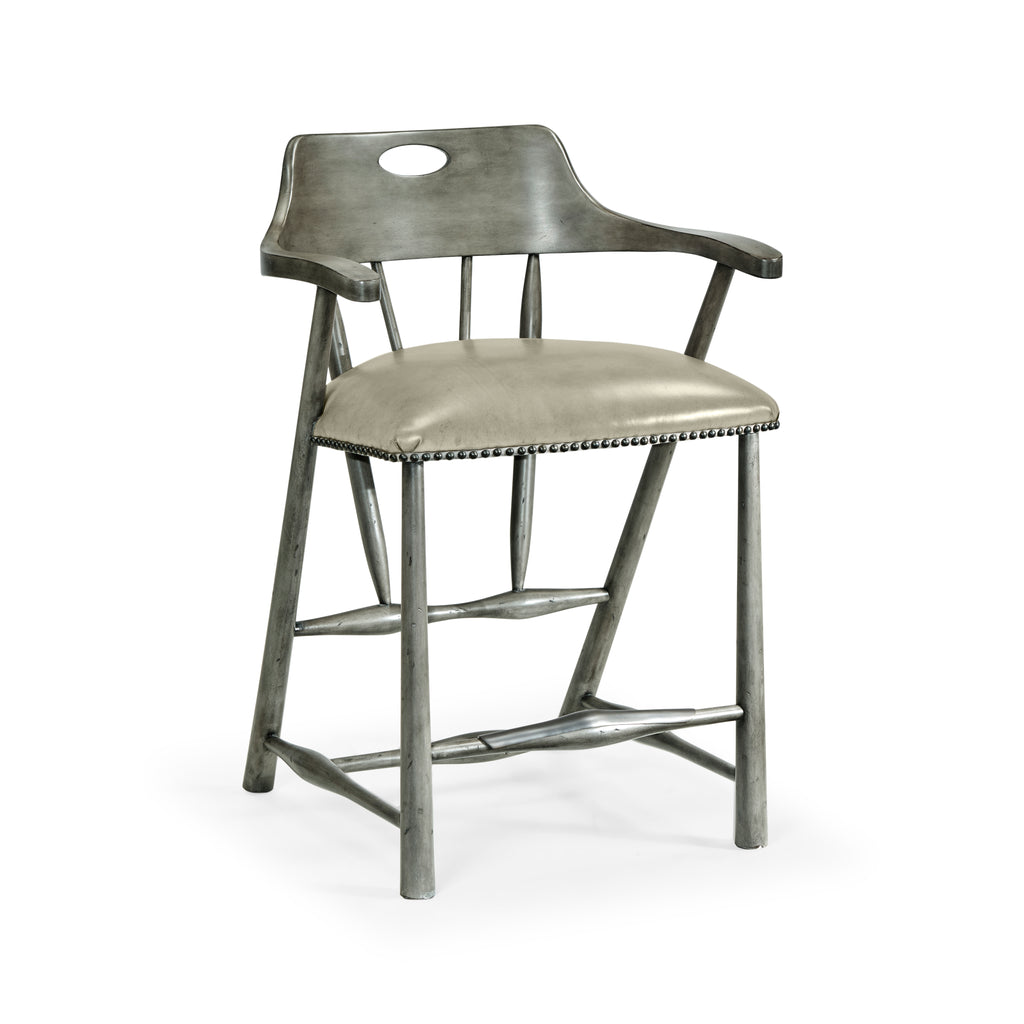 Casual Accents Antique Dark Grey Smokers Counter Stool