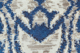 Milton Modern Abstract Blue Taupe Ivory Area Rug (7'10" x 11')