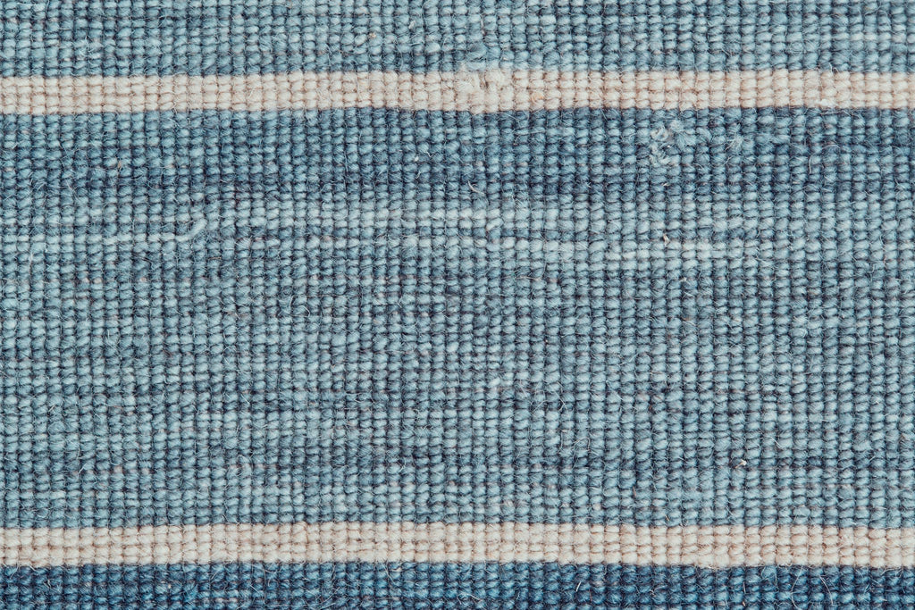 Santino Transitional Stripes Blue Ivory Area Rug (8' x 11')