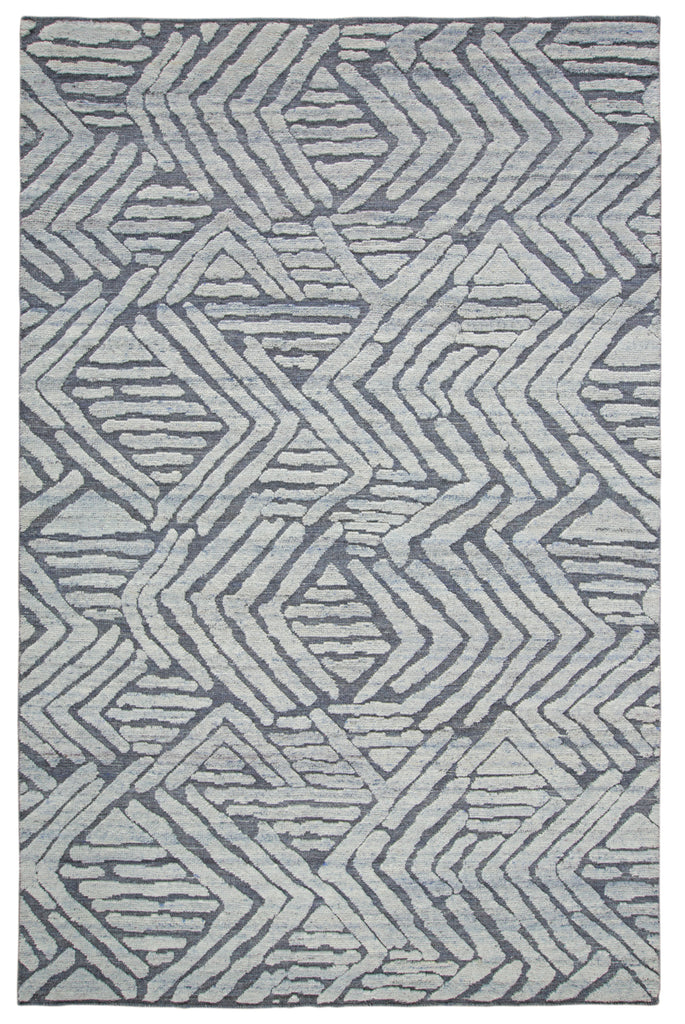 Norah Modern Geometric Gray Taupe Ivory Area Rug (9'6" x 13'6")