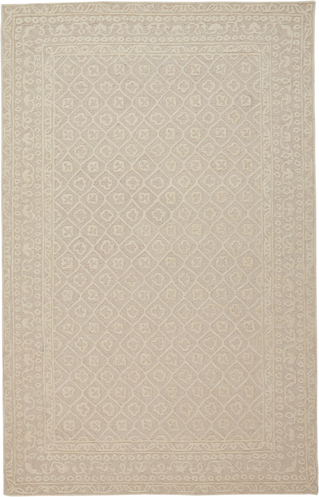 Branson Transitional Bordered Tan Ivory Area Rug (2' x 3')