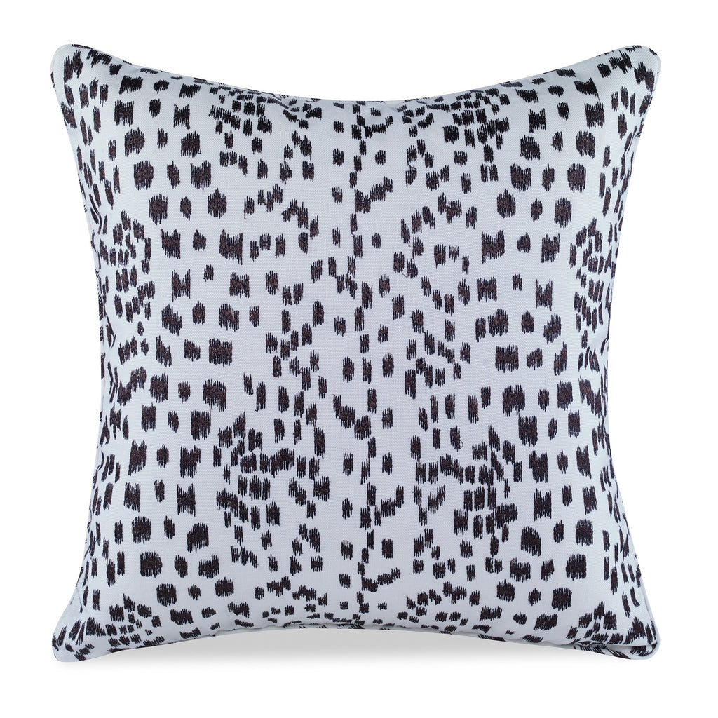 Les Touches Embroidered Pillow Espresso