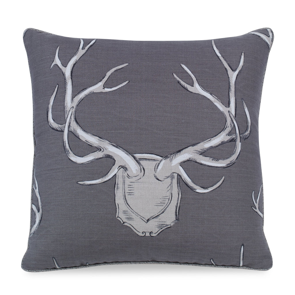 Antlers Pillow Grey