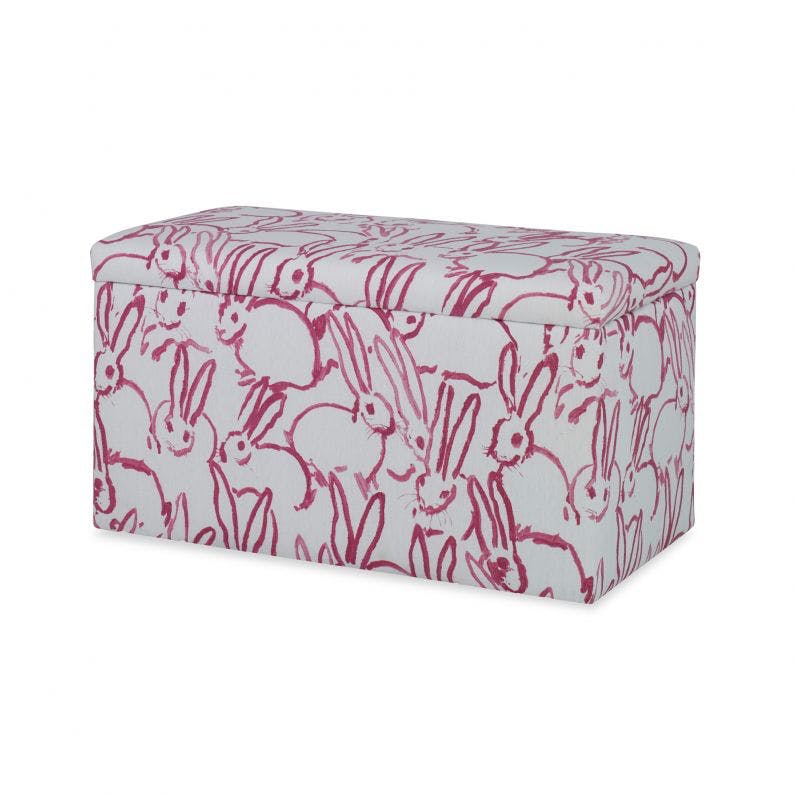 Carrington Storage Bench, Pink