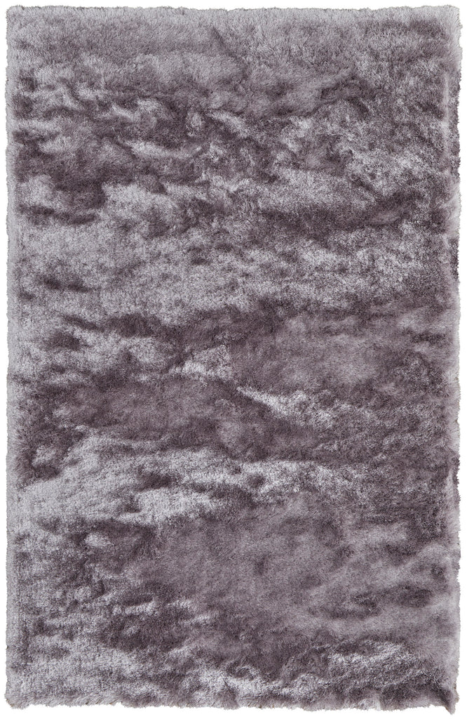 Indochine Modern Solid Purple Area Rug (7'6" x 9'6")